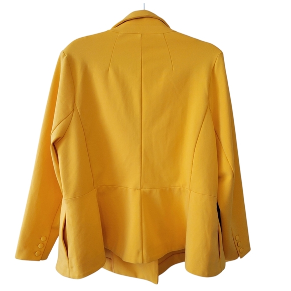 Eloquii Golden Yellow Two Button Blazer Jacket Size 20 - Picture 3 of 4